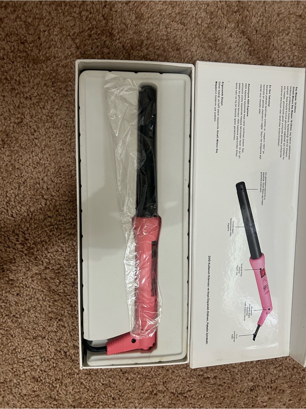 Ginalli Milano 19mm Pink Curling Wand - Barrel
